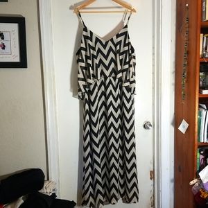 31. Full length  chevron dress